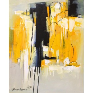 Mashkoor Raza, 24 x 30 Inch, Oil on Canvas, Abstract Painting, AC-MR-510
